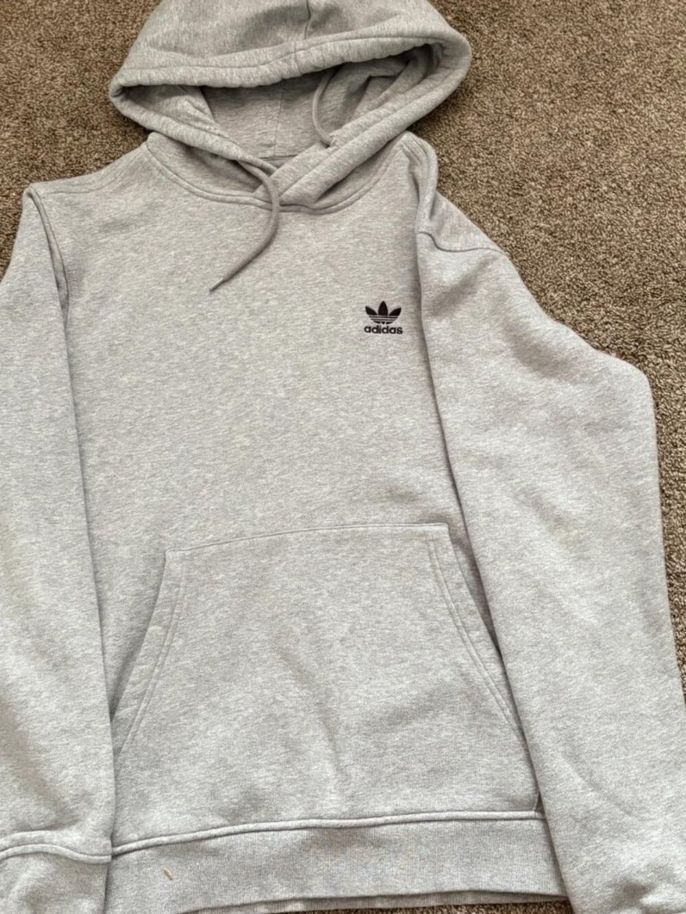 Adidas Men's Grey Hoodie